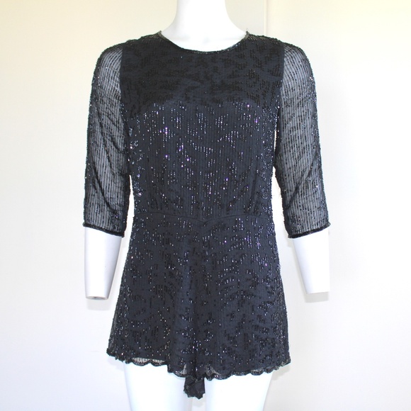 Free People Beaded Romper "Animal Instincts" - Picture 3 of 7